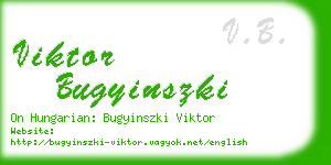 viktor bugyinszki business card